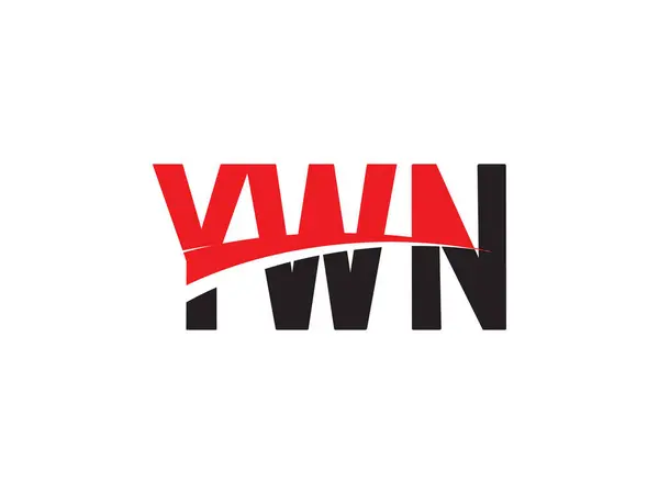 Ywn Letters Geïsoleerd Witte Achtergrond Vector Logo — Stockvector