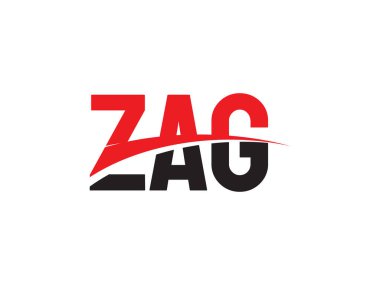 Beyaz arkaplan ve vektör logosunda ZAG harfleri izole edildi