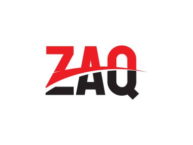 Beyaz arkaplanda izole edilmiş ZAQ harfleri, vektör logosu