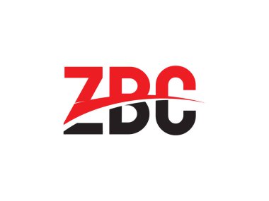 Beyaz arkaplan ve vektör logosunda ZBC harfleri izole edildi