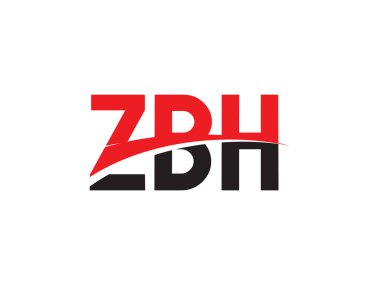 Beyaz arkaplan ve vektör logosunda ZBH harfleri izole edildi