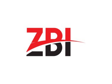 Beyaz arkaplan ve vektör logosunda ZBI harfleri izole edildi