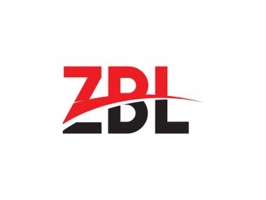 Beyaz arkaplanda izole edilmiş ZBL harfleri, vektör logosu
