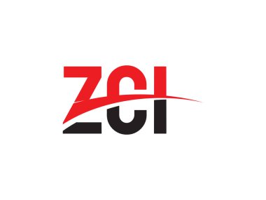 Beyaz arkaplanda izole edilmiş ZCI harfleri, vektör logosu