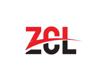 Beyaz arkaplanda izole edilmiş ZCL harfleri, vektör logosu