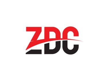 Beyaz arkaplan ve vektör logosunda ZDC harfleri izole edildi