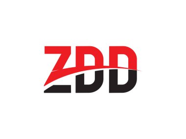 Beyaz arkaplan ve vektör logosunda ZDD harfleri izole edildi