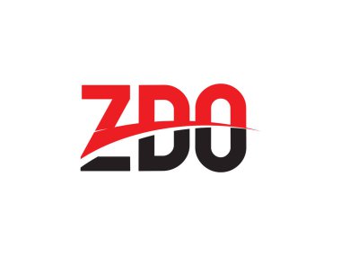 Beyaz arkaplan ve vektör logosunda ZDO harfleri izole edildi