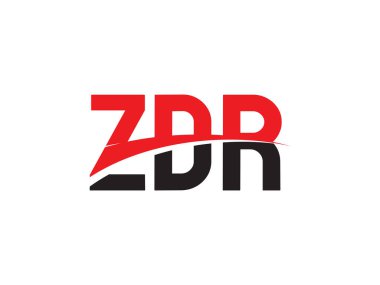 Beyaz arkaplanda izole edilmiş ZDR harfleri, vektör logosu