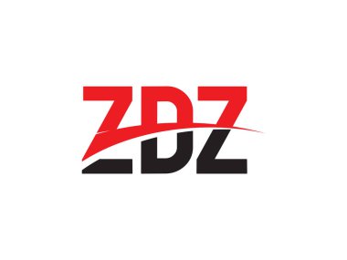 Beyaz arkaplanda izole edilmiş ZDZ harfleri, vektör logosu