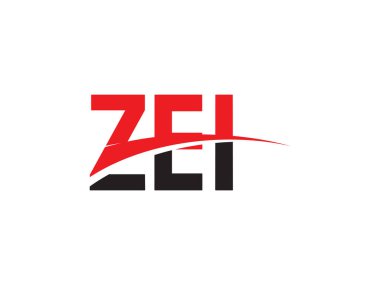 Beyaz arkaplan, vektör logosu üzerinde ZEI harfleri izole