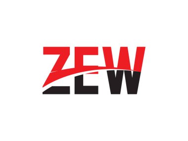 Beyaz arkaplanda izole edilmiş ZEW harfleri, vektör logosu