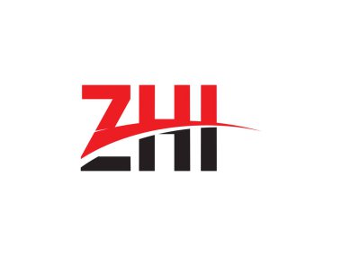 Beyaz arkaplanda izole edilmiş ZHI harfleri, vektör logosu