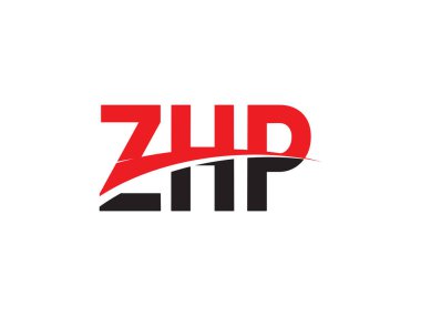 Beyaz arkaplan ve vektör logosunda ZHP harfleri izole edildi