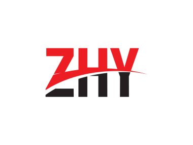 Beyaz arkaplanda ZHY harfleri izole edilmiş, vektör logosu