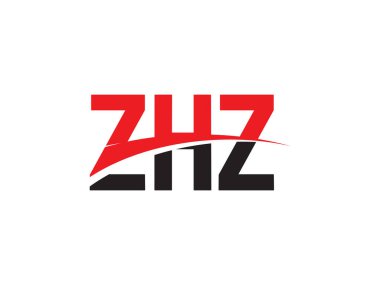 Beyaz arkaplanda izole edilmiş ZHZ harfleri, vektör logosu