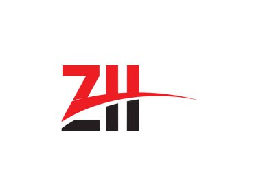 Beyaz arkaplan, vektör logosu üzerinde ZII harfleri izole