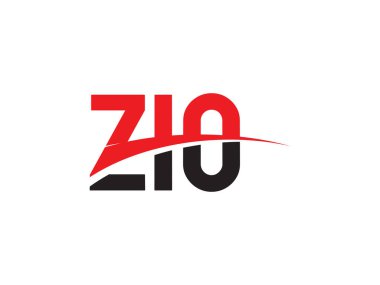 Beyaz arkaplan ve vektör logosunda ZIO harfleri izole edildi