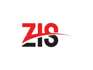 Beyaz arkaplanda izole edilmiş ZIS harfleri, vektör logosu
