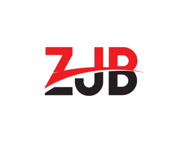 Beyaz arkaplan ve vektör logosunda ZJB harfleri izole edildi