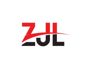 Beyaz arkaplanda izole edilmiş ZJL harfleri, vektör logosu