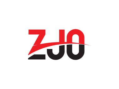 Beyaz arkaplanda izole edilmiş ZJO harfleri, vektör logosu