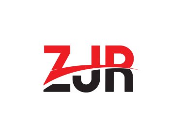 Beyaz arkaplanda izole edilmiş ZJR harfleri, vektör logosu