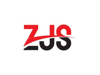 Beyaz arkaplanda izole edilmiş ZJS harfleri, vektör logosu