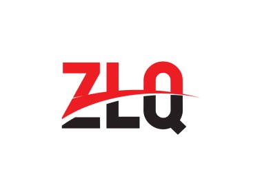 Beyaz arkaplanda izole edilmiş ZLQ harfleri, vektör logosu