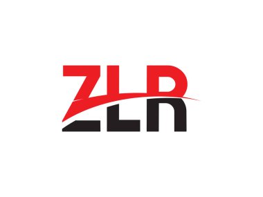 Beyaz arkaplanda izole edilmiş ZLR harfleri, vektör logosu
