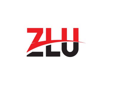 Beyaz arkaplan ve vektör logosunda ZLU harfleri izole edildi