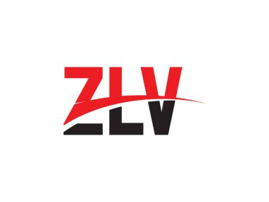 Beyaz arkaplanda izole edilmiş ZLV harfleri, vektör logosu