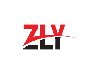 Beyaz arkaplan, vektör logosu üzerinde ZLY harfleri izole