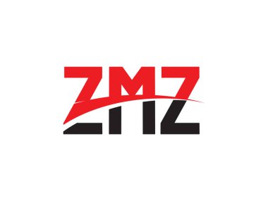 Beyaz arkaplanda izole edilmiş ZMZ harfleri, vektör logosu