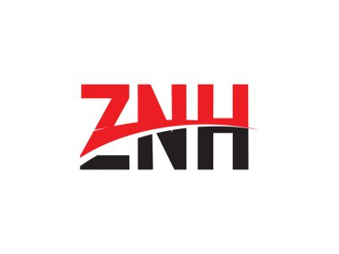 Beyaz arkaplanda izole edilmiş ZNH harfleri, vektör logosu