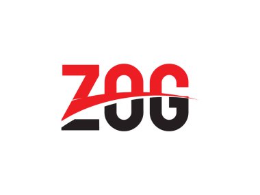 Beyaz arkaplan ve vektör logosunda ZOG harfleri izole edildi