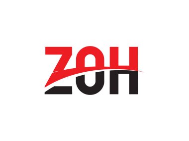 Beyaz arkaplanda ZOH harfleri izole edilmiş, vektör logosu