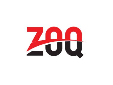 Beyaz arkaplan ve vektör logosunda ZOQ harfleri izole edildi