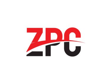 Beyaz arkaplanda izole edilmiş ZPC harfleri, vektör logosu