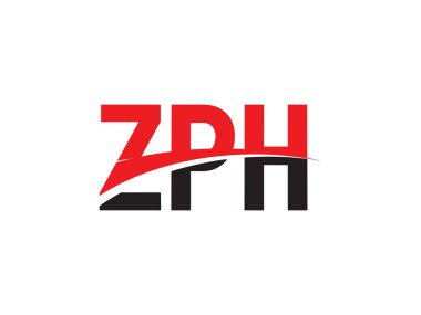 Beyaz arkaplanda izole edilmiş ZPH harfleri, vektör logosu