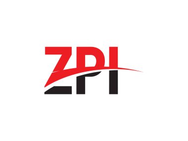 Beyaz arkaplan ve vektör logosunda ZPI harfleri izole edildi