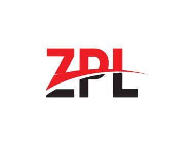 Beyaz arkaplan ve vektör logosunda ZPL harfleri izole edildi
