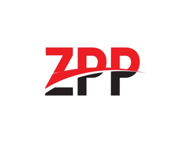 Beyaz arkaplanda izole edilmiş ZPP harfleri, vektör logosu