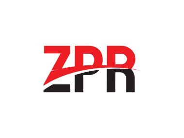 Beyaz arkaplan ve vektör logosunda ZPR harfleri izole edildi