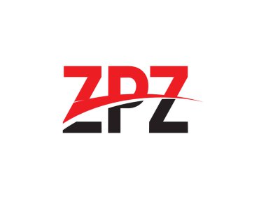 Beyaz arkaplanda izole edilmiş ZPZ harfleri, vektör logosu