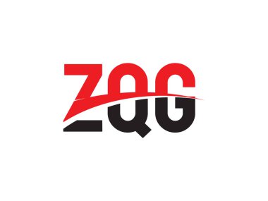 Beyaz arkaplanda izole edilmiş ZQG harfleri, vektör logosu