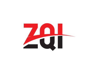 Beyaz arkaplanda ZQI harfleri izole edilmiş, vektör logosu
