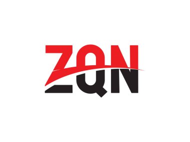 Beyaz arkaplan, vektör logosu üzerinde ZQN harfleri izole