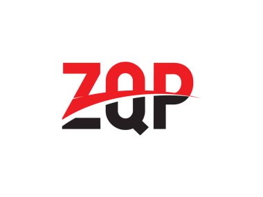Beyaz arkaplan ve vektör logosunda ZQP harfleri izole edildi