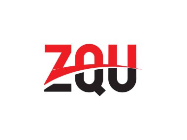 Beyaz arkaplan ve vektör logosu üzerinde izole edilmiş ZQU harfleri